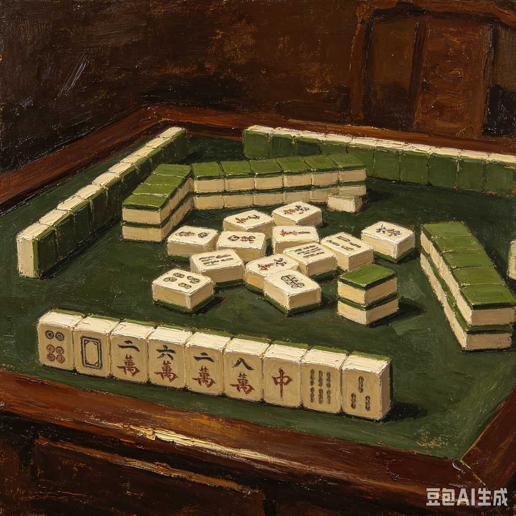 oil painting mahjong set