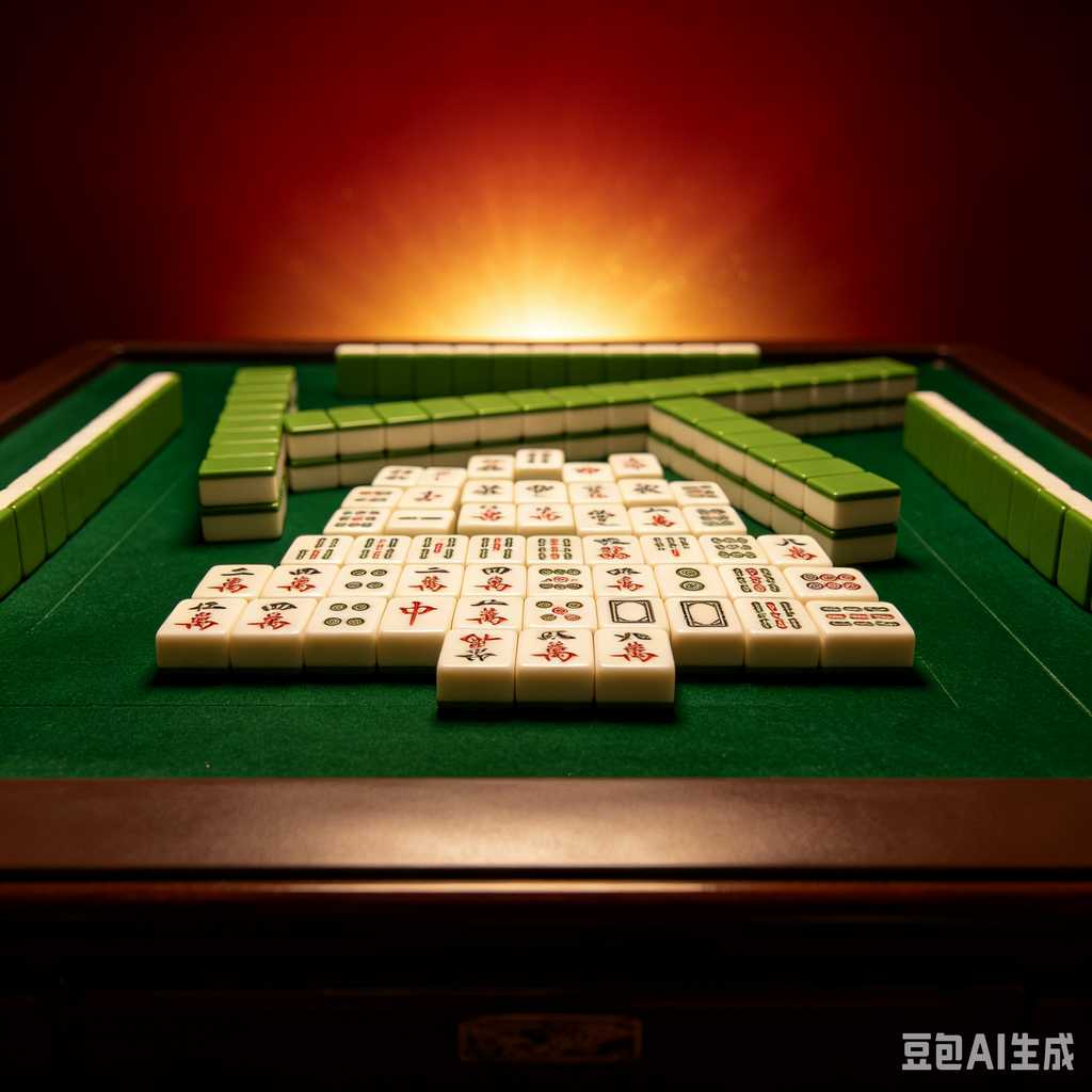 flat print mahjong set